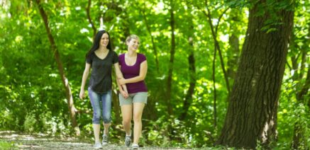 exercise walk in the woods