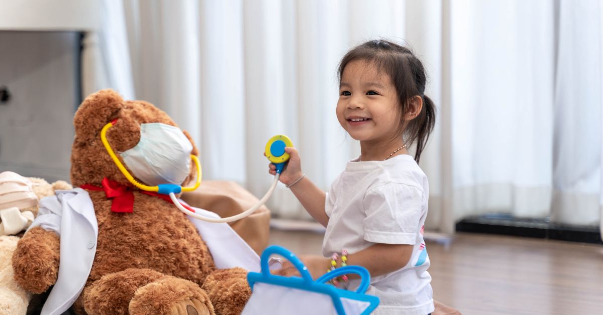 child with stethoscope